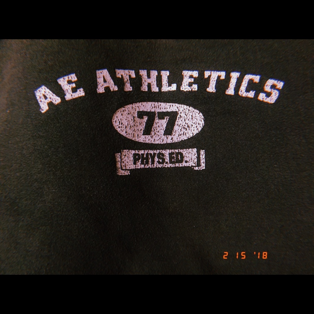 green cropped american eagle pullover